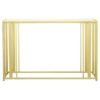 Adri Glass Top Entryway Console Table Matte Brass