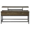 Byers 3-piece Lift Top Coffee and End Table Set Brown Oak