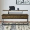 Byers Engineered Wood Lift Top Coffee Table Brown Oak
