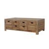 Esther 6-drawer Solid Wood Coffee Table Natural Sheesham