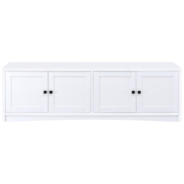 Laughlin 4-door Engineered Wood 78-inch TV Stand White