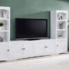 Laughlin 4-door Engineered Wood 78-inch TV Stand White