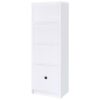 Laughlin 3-shelf Engineered Wood Media Tower White