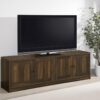 Laughlin 4-door Engineered Wood 78-inch TV Stand Dark Pine