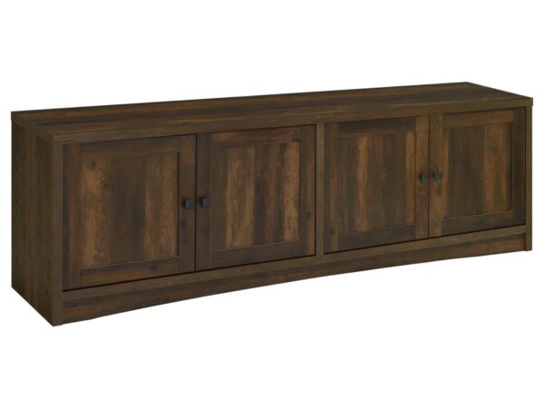 Laughlin 4-door Engineered Wood 78-inch TV Stand Dark Pine