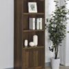 Laughlin 3-shelf Engineered Wood Media Tower Dark Pine