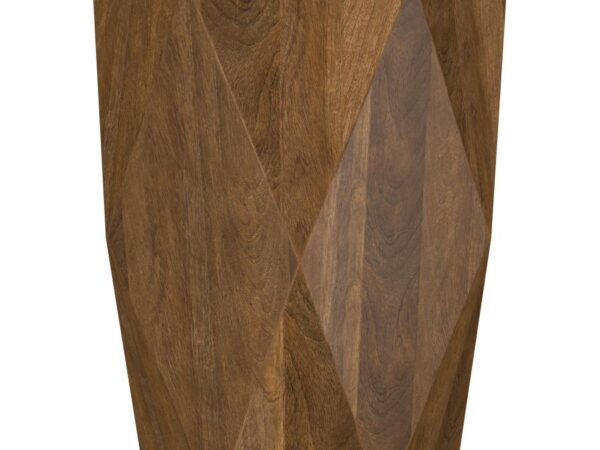 Zalika Hexagonal Solid Mango Wood End Table Natural