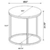 Lainey Round Occasional Side End Table Mango