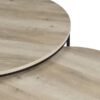 Lainey 2-piece Round Nesting Coffee Table Distressed Pine