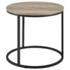 Lainey Round Occasional Side End Table Distressed Pine