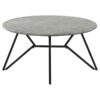 Hadi 3-piece Round SmartTop Coffee and End Table Set Cement