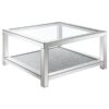 Valentina 3-piece Mirrored Coffee and End Table Set Silver