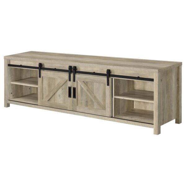 Madra 2-door Engineered Wood 79-inch TV Stand Distressed Pine
