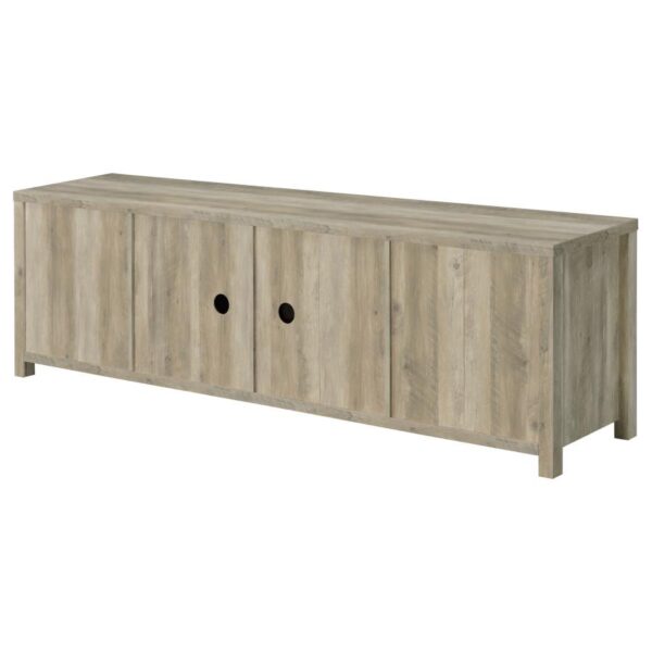 Madra 2-door Engineered Wood 79-inch TV Stand Distressed Pine