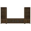 Sachin 3-piece 79-inch TV Entertainment Center Dark Pine