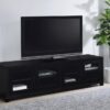 Jupiter 4-door Engineered Wood 79-inch TV Stand Black