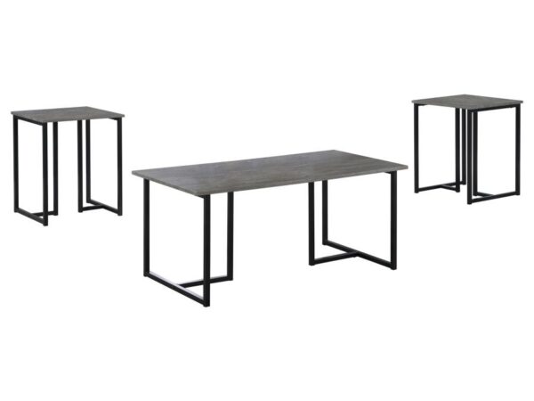 Nyla 3-piece Engineered Wood Coffee Table Set Weathered Grey