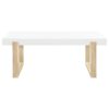 Pala Rectangular Coffee Table White High Gloss and Natural