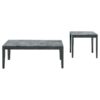Mozzi 2-piece Coffee and End Table Set Grey Faux Marble