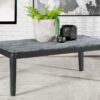 Mozzi Rectangular Faux Marble Coffee Table Grey and Black