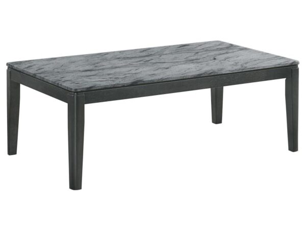 Mozzi Rectangular Faux Marble Coffee Table Grey and Black
