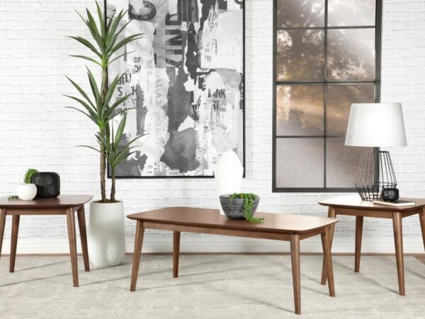 Radley 3-piece Rectangular Coffee Table Set Natural Walnut