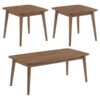 Radley 3-piece Rectangular Coffee Table Set Natural Walnut