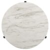 Tandi Round Faux Marble Coffee Table White and Black