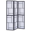 Damis 3-Panel Room Divider Folding Shoji Screen Black