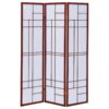 Katerina 3-Panel Room Divider Folding Shoji Screen Cherry