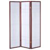 Katerina 3-Panel Room Divider Folding Shoji Screen Cherry