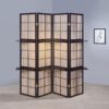 Iggy 4-Panel Room Divider Folding Shoji Screen Cappuccino