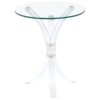 Laning Round Glass Top Acrylic Side Table Clear