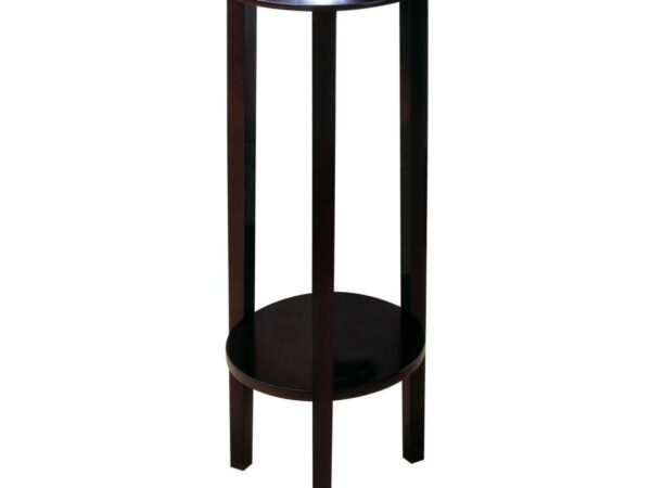 Kirk 1-shelf Round Wood Plant Stand Espresso