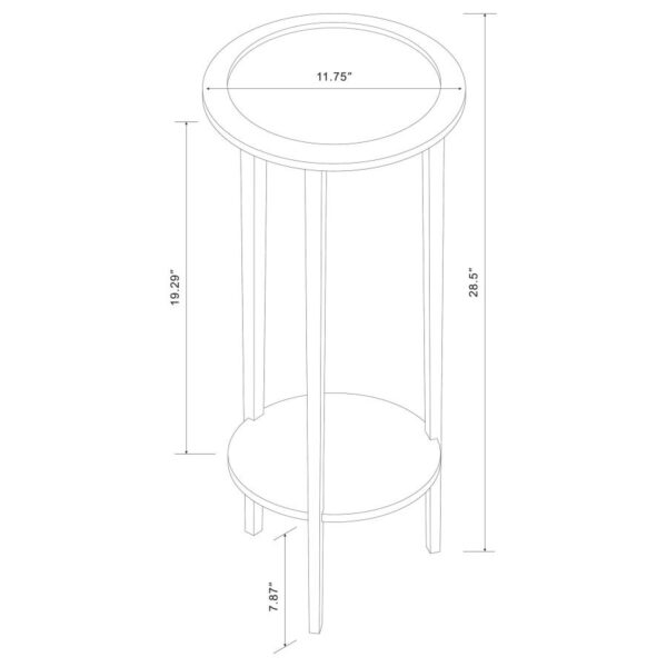 Kirk 1-shelf Round Wood Plant Stand Espresso