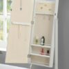 Yvonne Cheval Mirror with Jewelry Storage Dove Grey