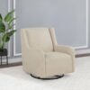 Serra Boucle Upholstered Swivel Glider Sandy Beige