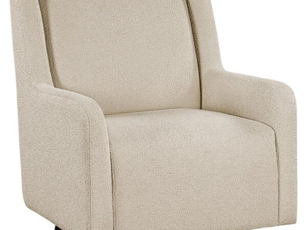 Serra Boucle Upholstered Swivel Glider Sandy Beige