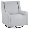 Serra Boucle Upholstered Swivel Glider Dove Grey