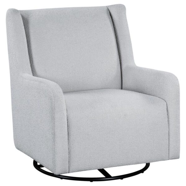 Serra Boucle Upholstered Swivel Glider Dove Grey