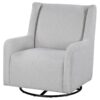 Serra Boucle Upholstered Swivel Glider Dove Grey