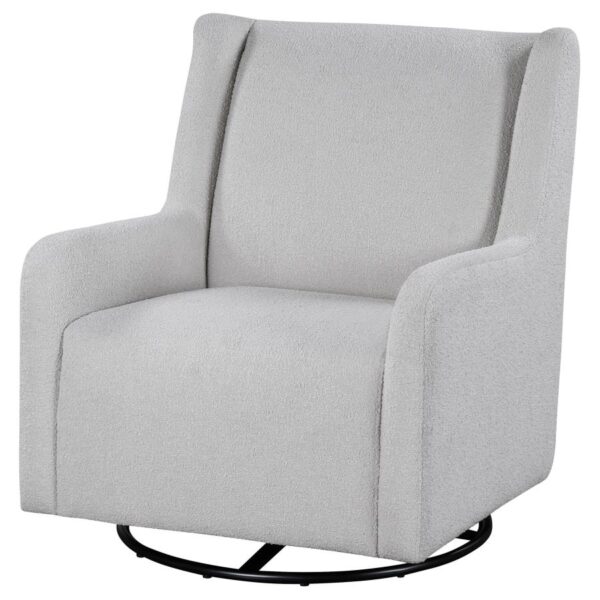 Serra Boucle Upholstered Swivel Glider Dove Grey
