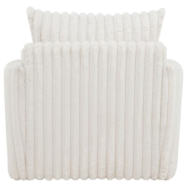 Sarco Corduroy Upholstered Swivel Accent Arm Chair Ivory