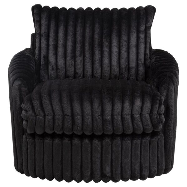 Sarco Corduroy Upholstered Swivel Accent Arm Chair Black