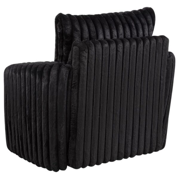 Sarco Corduroy Upholstered Swivel Accent Arm Chair Black