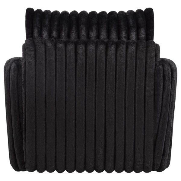 Sarco Corduroy Upholstered Swivel Accent Arm Chair Black