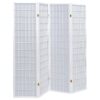 Roberto 4-Panel Room Divider Folding Shoji Screen White