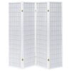Roberto 4-Panel Room Divider Folding Shoji Screen White