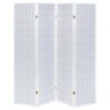 Roberto 4-Panel Room Divider Folding Shoji Screen White