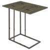 Pedro Expandable C-Shaped Sofa Side Table Weathered Grey